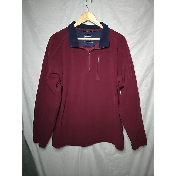 L.L. Bean Other - LL Bean Fleece Jacket Pullover Men’s XL Tall 1/4 Zip Tail Item #280963 Maroon